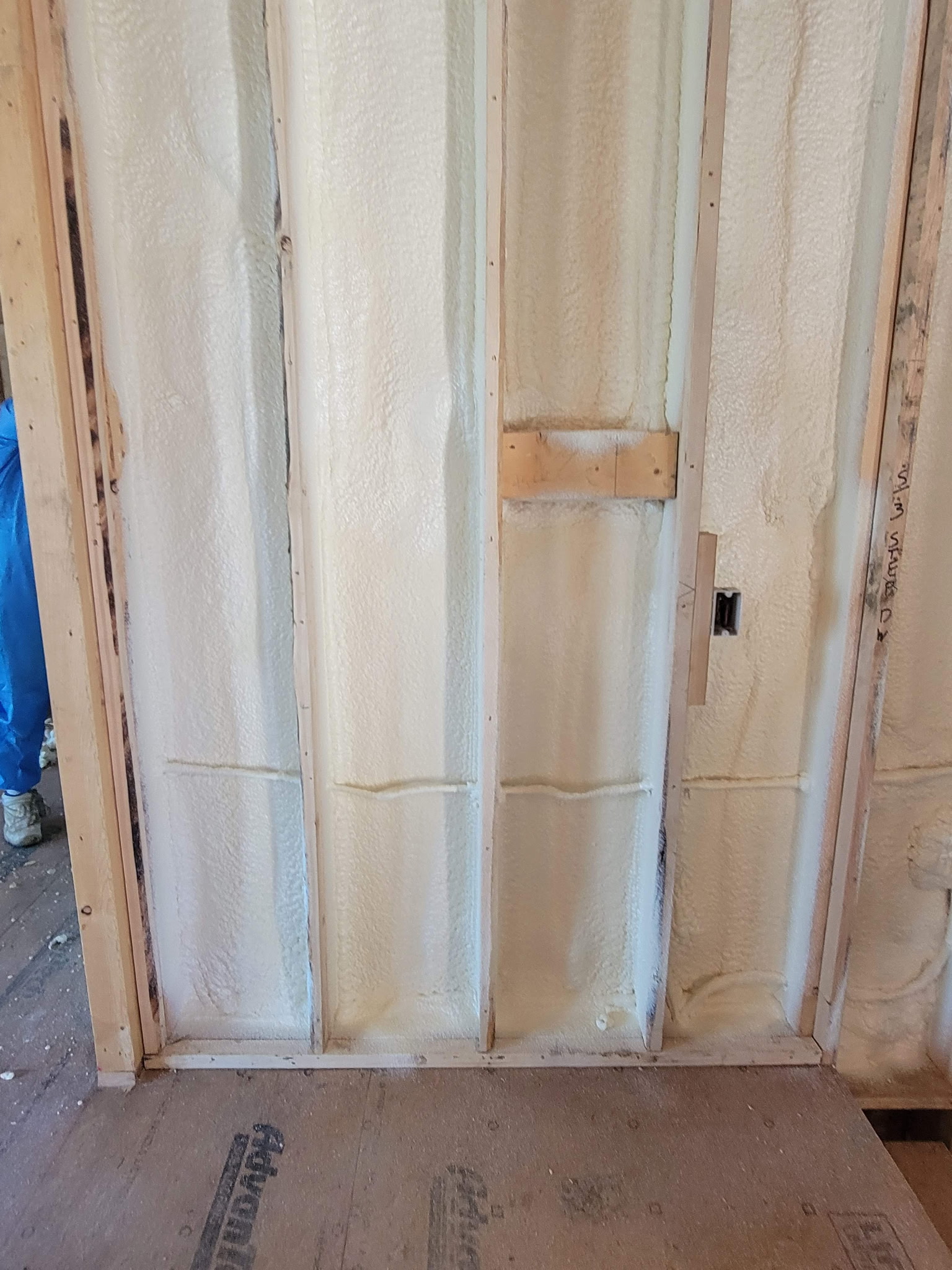 Spray foam insulation application